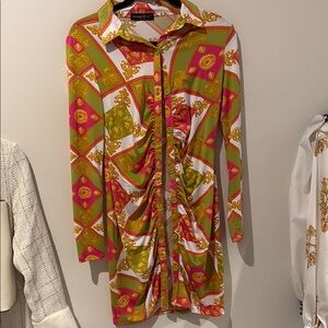 NWOT Colorful Long-Sleeve Dress